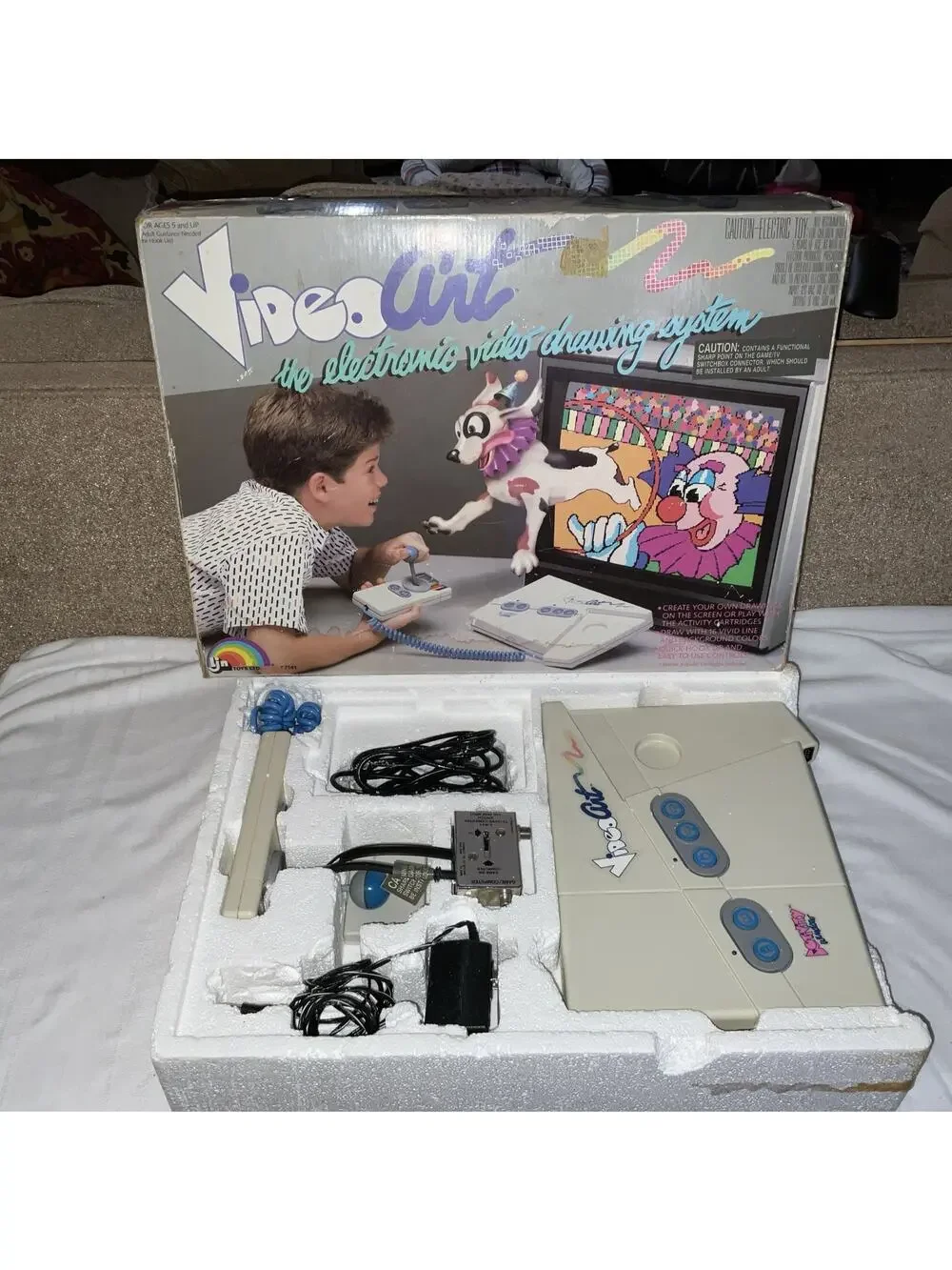Vintage LJN Video Art Video Game Console Model 7141 CIB WORKS Complete In Box